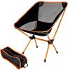 Silla de camping portátil ultraligera con estuche de transporte para playa, pesca, viajes, jardín