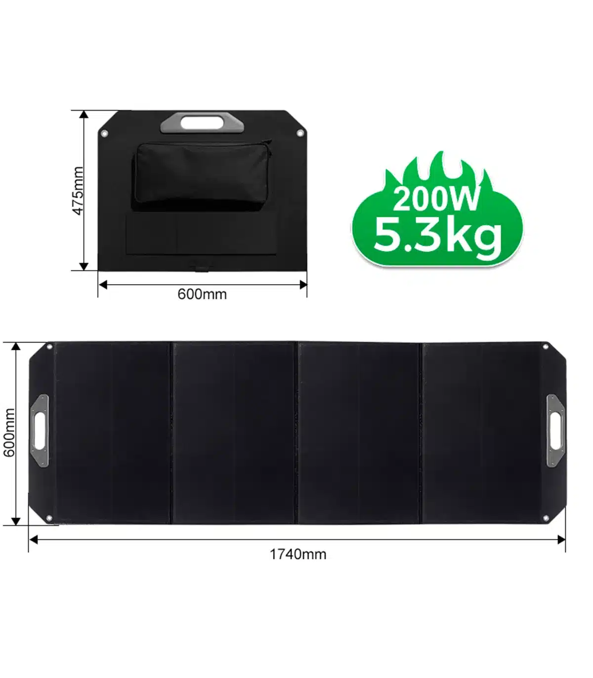 Panel Solar Plegable 200W Portátil MC4 para Power Station - Imagen 6