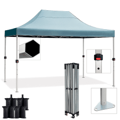 Carpa Plegable Aluminio 3x4,5m Naturcamper ALUPRO40 con barras o patas hexagonales