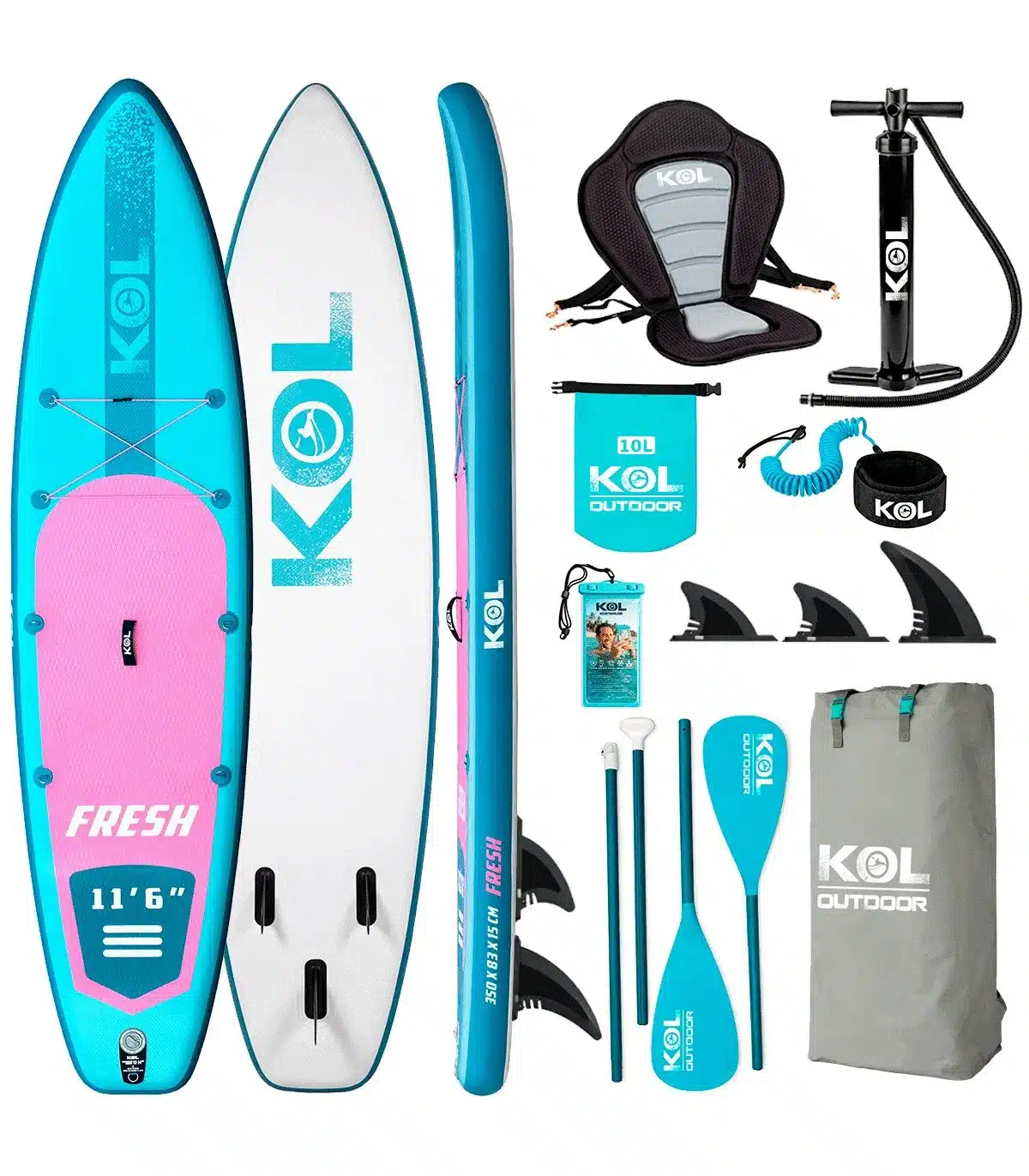 PADDLE SURF HINCHABLE KOL OUTDOOR FRESH 11' 6" - FULL PACK - Imagen 29