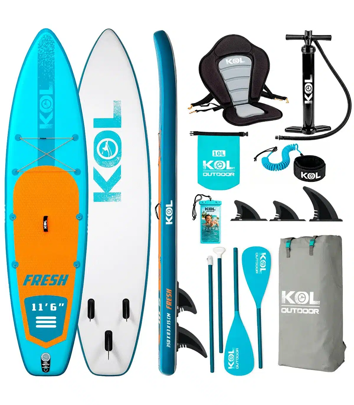 PADDLE SURF HINCHABLE KOL OUTDOOR FRESH 11' 6" - FULL PACK - Imagen 28
