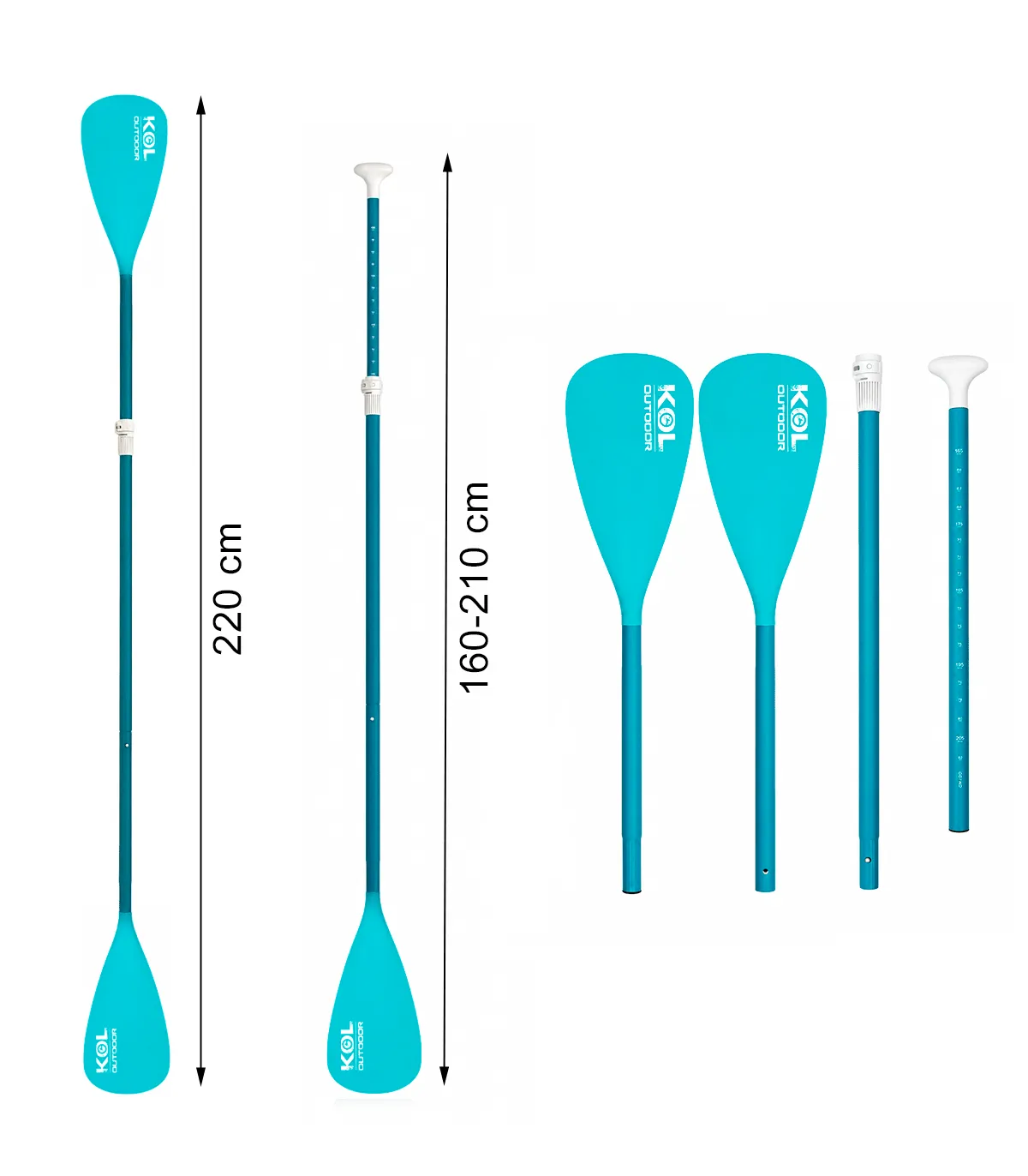 PALA HÍBRIDA DOBLE USO KAYAK PADDLE SURF - Imagen 5