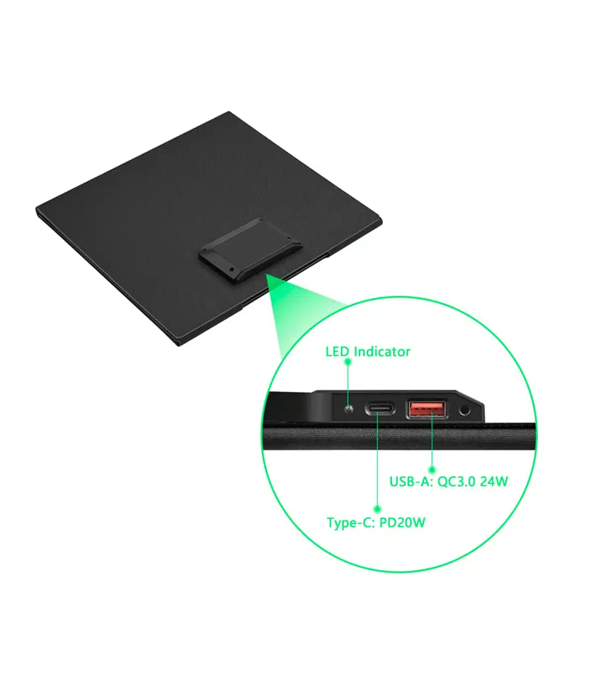 Panel Solar Plegable 30W Portátil USB-C y USB-A | Camping - Imagen 9